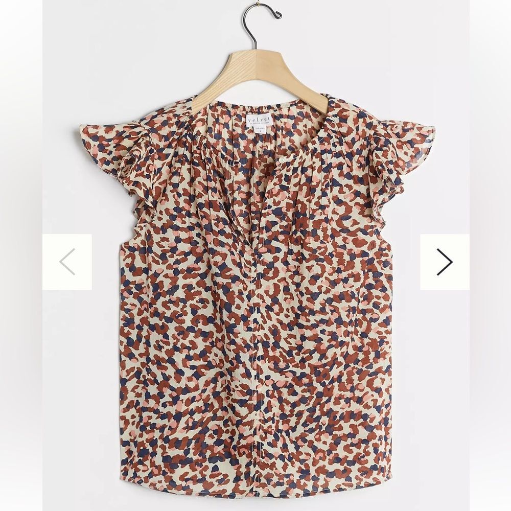 Anthropologie Velvet By Graham & Spencer Yuelle Top Medium
